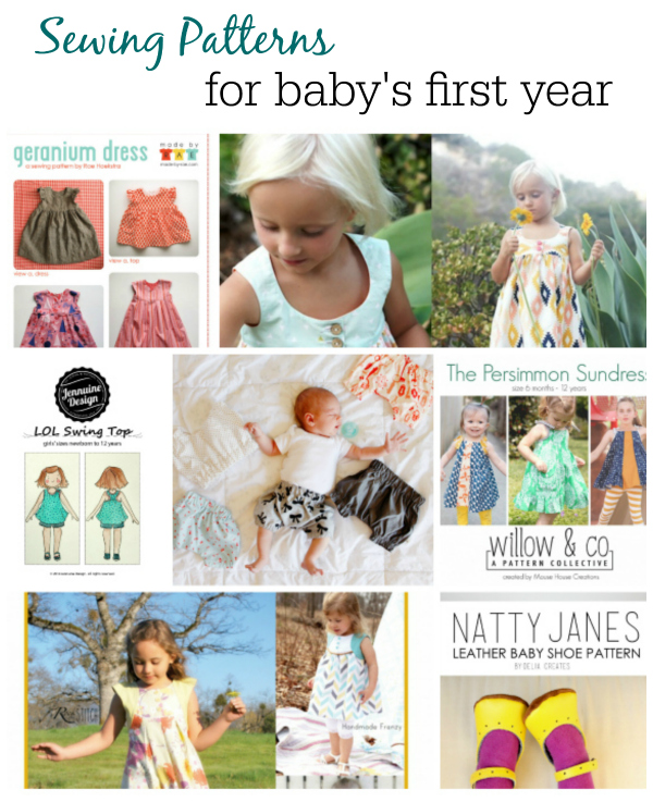 Sewing Patterns for Baby's First Year curated by A Jennuine Design | Mabey She Made It  | #PDFpattern #sewingforbaby #sewing #girlpatterns
