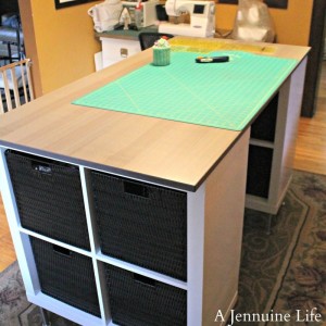 DIY Counter Height Craft Table - A Jennuine Life
