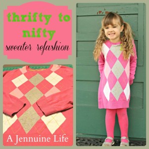 From Thrifty to Nifty: Sweater to Dress Refashion