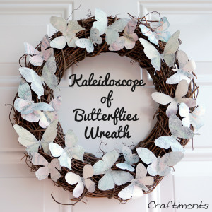 Craftiments:  Kaleidoscope of Butterflies Wreath