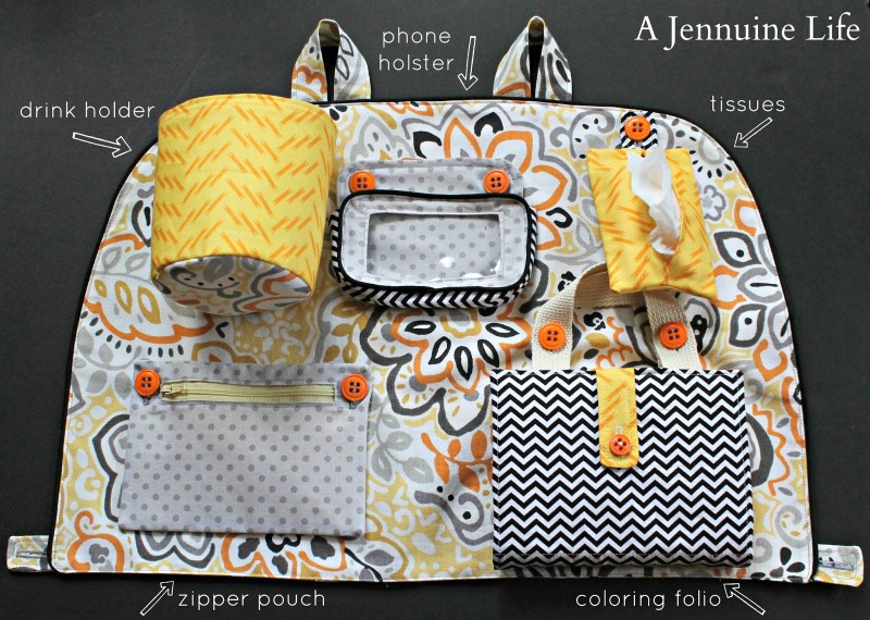 Sew-vivor Challenge 2: Seat Back Entertainment Organizer - Coloring Folio  Tutorial - A Jennuine Life