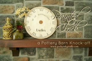 Painted Clock {Pottery Barn Knock-off} DIY