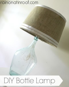 DIY Bottle Lamp {rainonatinroof.com} #bottle #lamp #DIY