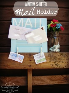 Window Shutter Mail Holder