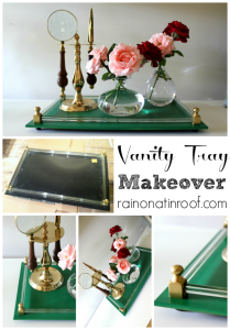 Vanity Tray Makeover {rainonatinroof.com} #tray #makeover