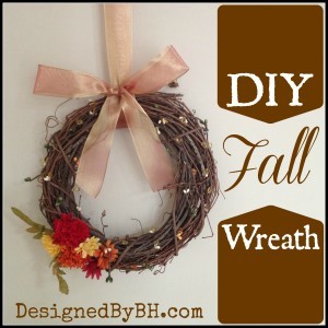 DIY Fall Wreath - DesignedByBH.com - #fall #wreath #DIY 