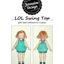 LOL Swing Top by Jennuine Design for girls' newborn through 12 years; woven or knit fabrics