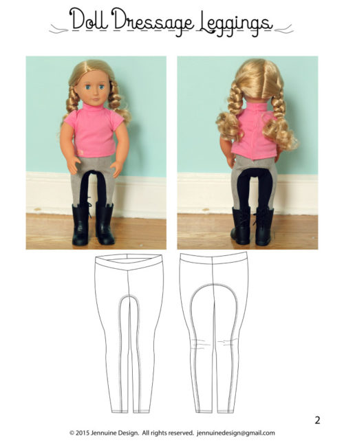 Doll Dressage Leggings - Image 3