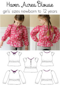 Jennuine Design Haven Acres Blouse girls' sizes newborn to 12 years