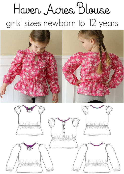 Jennuine Design Haven Acres Blouse girls' sizes newborn to 12 years