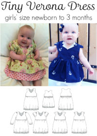 Jennuine Design Tiny Verona Dress girls' size newborn to 3 months excerpt from full range Verona Dress