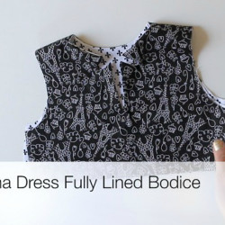 Jennuine Design Video Tutorial for how to sew a fully lined bodice with no closures