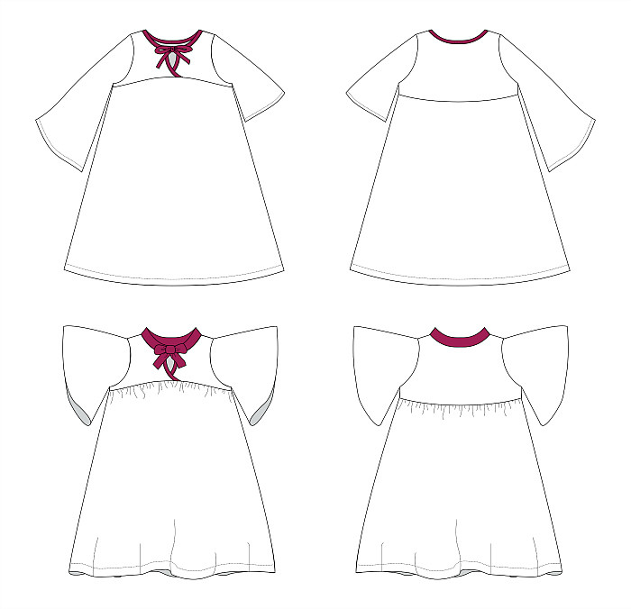 Naples Dress Line Drawings-01