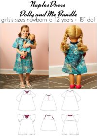 Jennuine Design Naples Dress Dolly and Me Bundle girls' sizes newborn to 12 years + 18" dolls