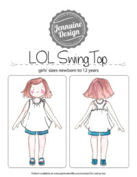LOL Swing Top Coloring Page by Jennuine Design. Pattern is for girls' sizes newborn to 12 years.
