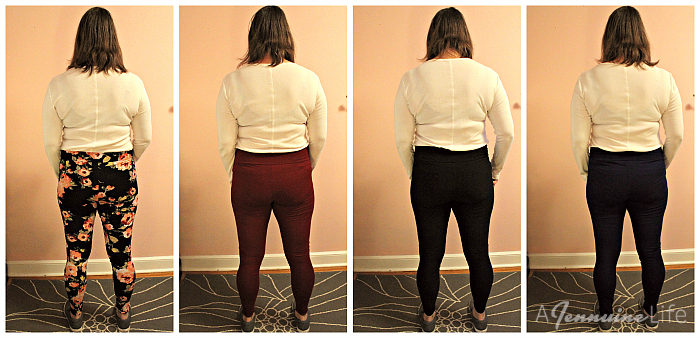 Leggings comparison - back