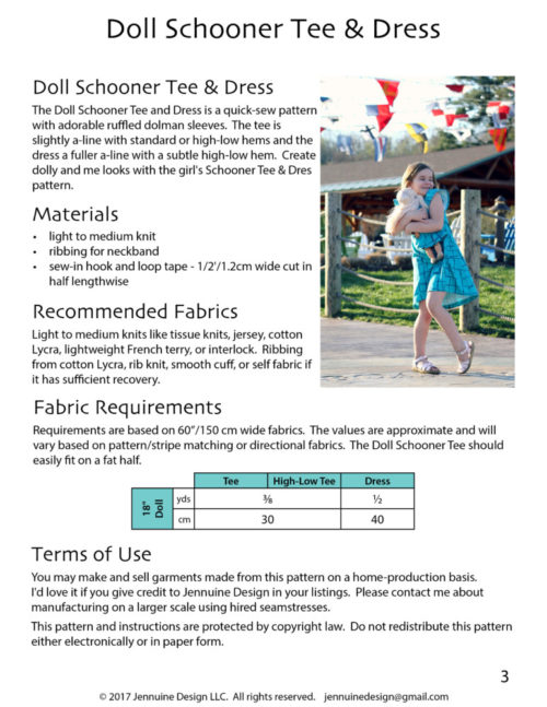Doll Schooner Tee and Dress - Image 2