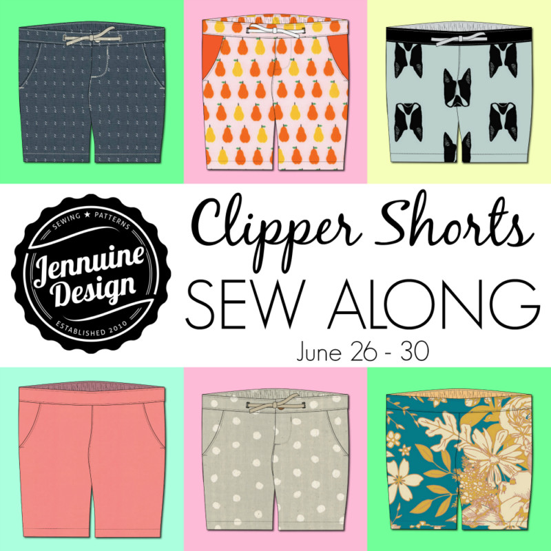 Clipper Shorts Sew Along Graphic Dated