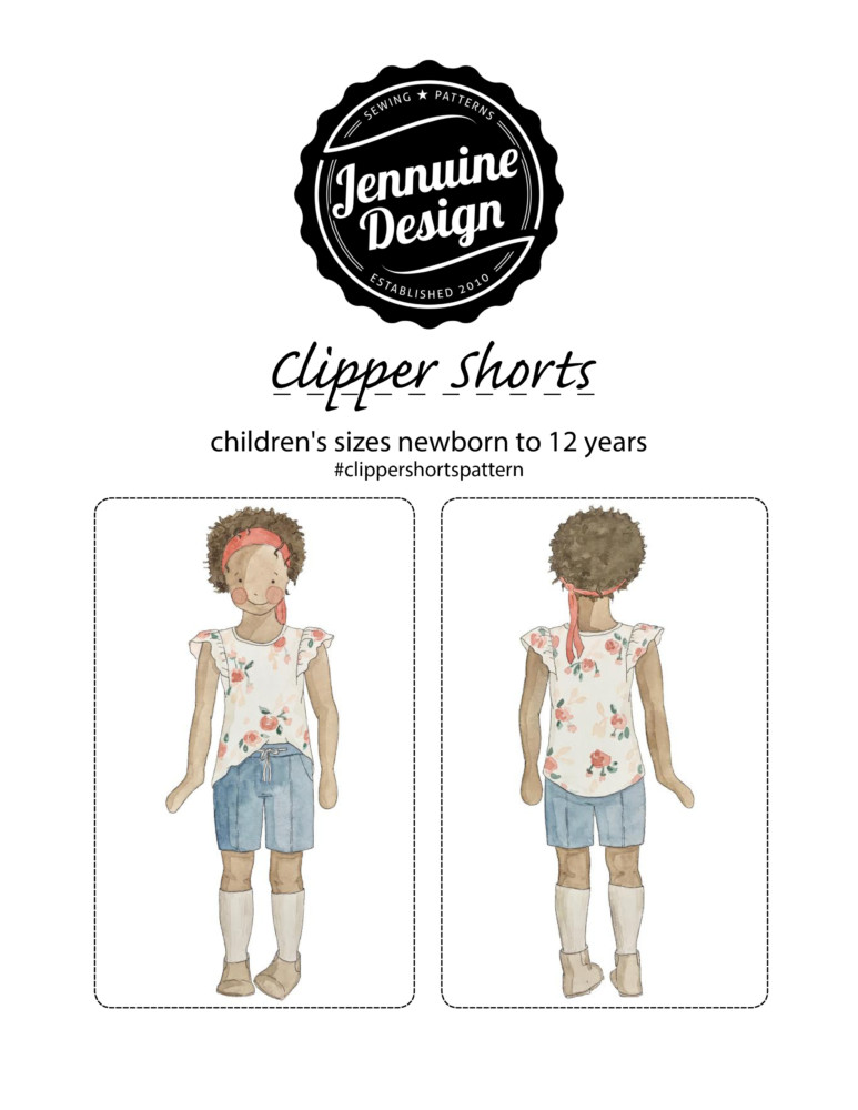 Jennuine Design Clipper Shorts Unisex for children sizes newborn to 12 years