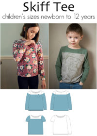 Jennuine Design Skiff Tee unisex for children sized newborn to 12 years