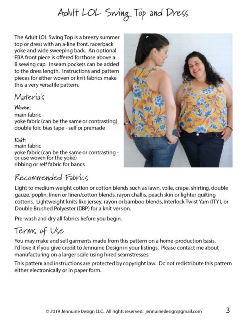 Adult LOL Swing Top and Dress - Image 4