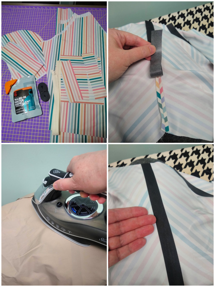 Steps to apply iron-on seam tape