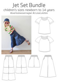 Jennuine Design Jet Set Bundle Camper Hat Overlook Woven Raglan Cruise Culottes Children's sizes newborn to 14 years